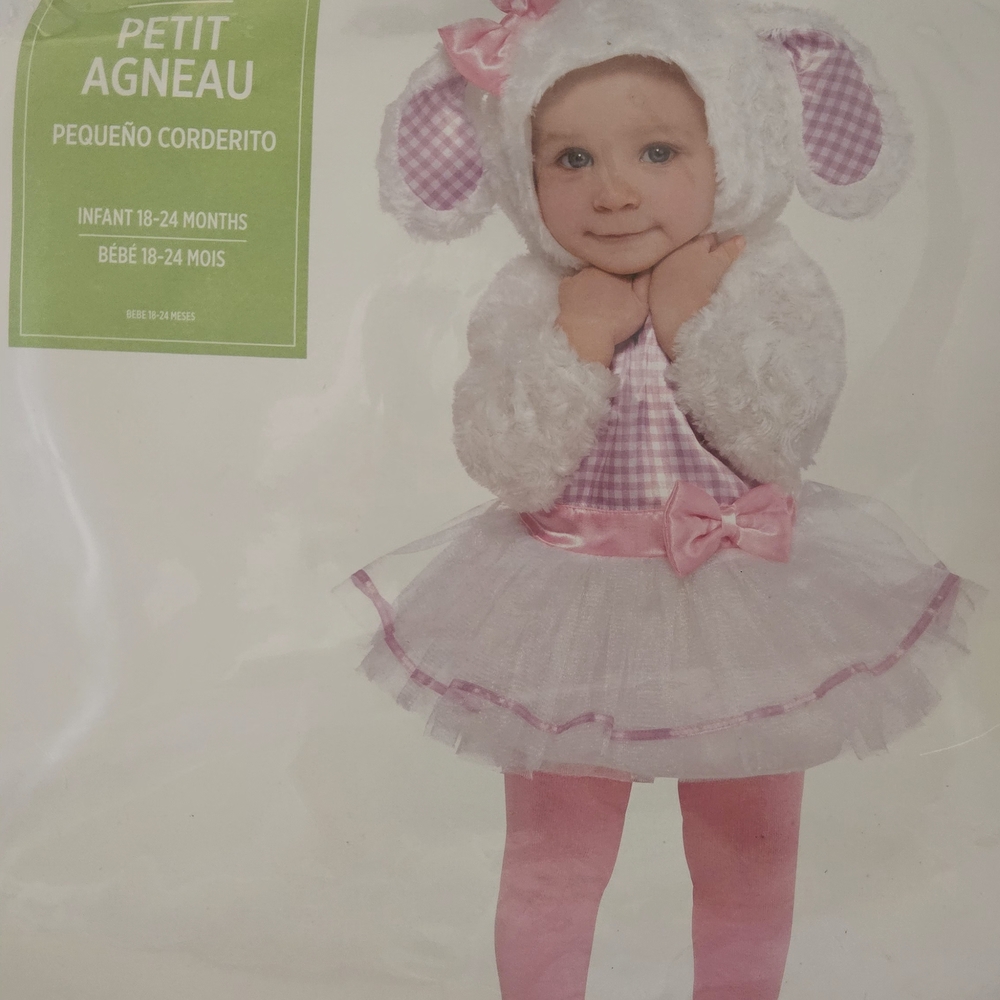Pink and White Lamb Costume for Kids